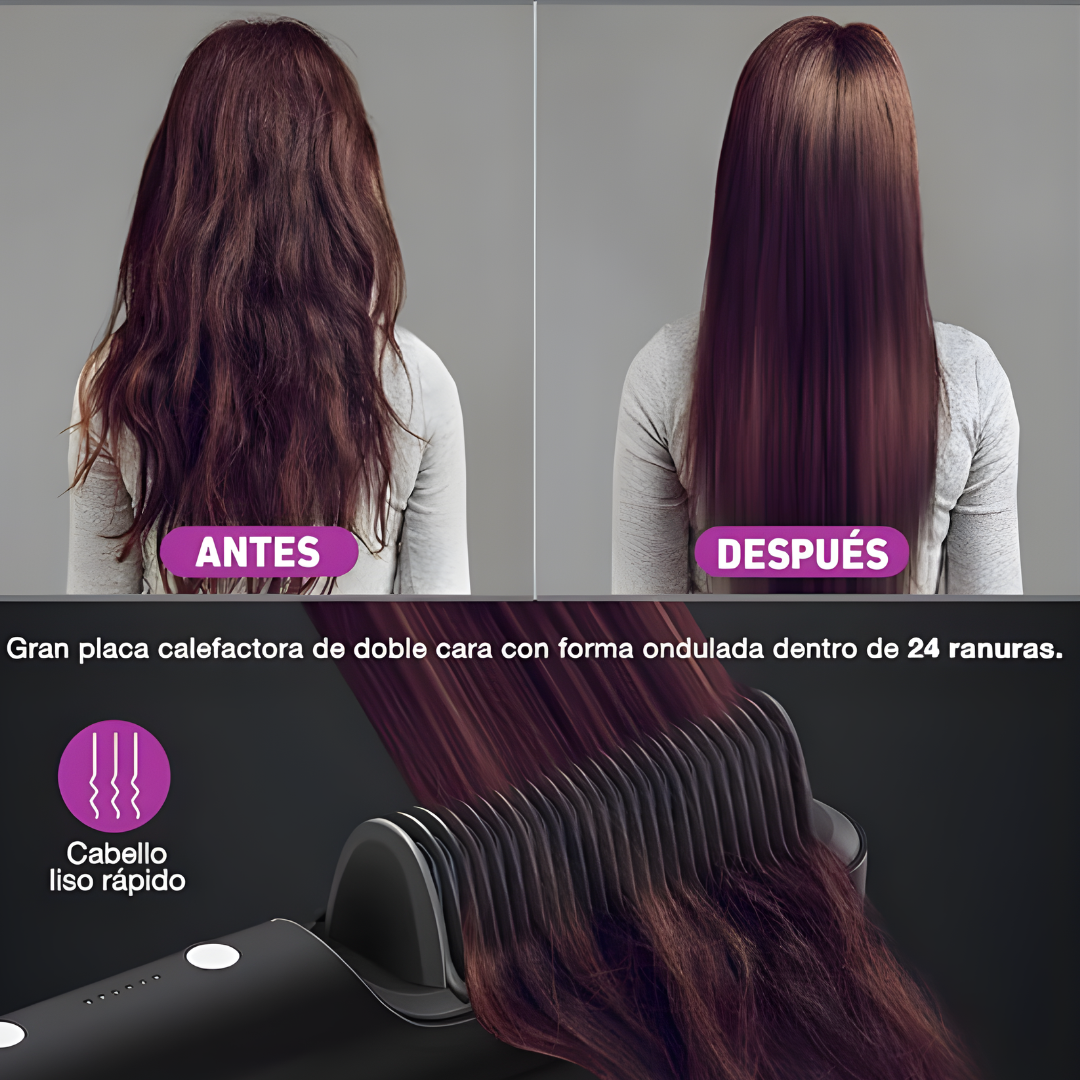 ✨ Cepillo Alaciador 2 en 1 PRO✨  |💇‍♀️ Lacio perfecto en minutos, sin frizz ni daño